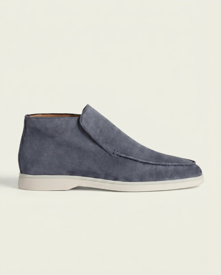 Michael Sydney men's blue high-top loafer, front view