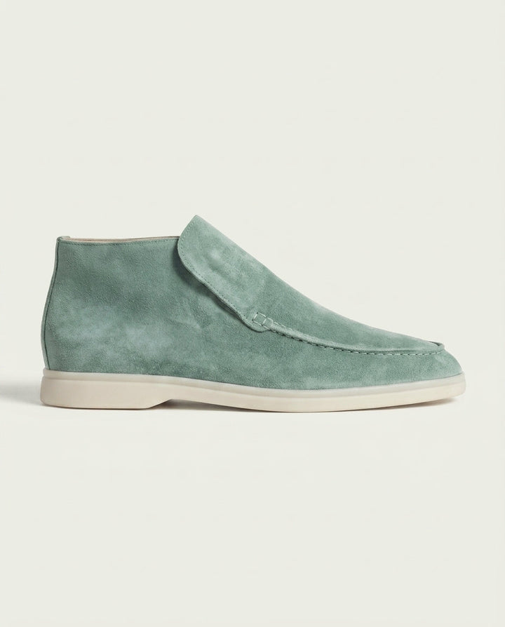 Michael Sydney men's mint green high-top loafer, front view