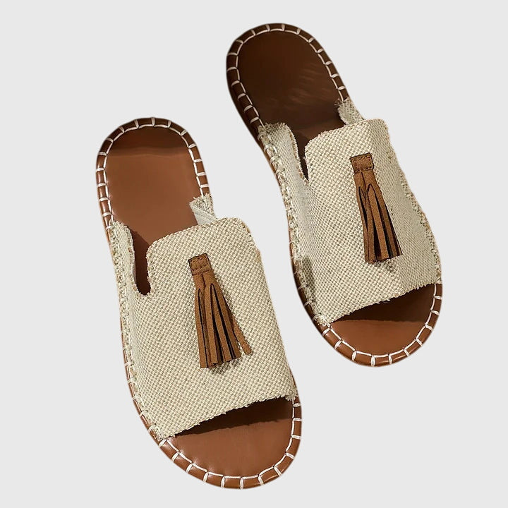 Lindsay™ | Boho Tassel Slides