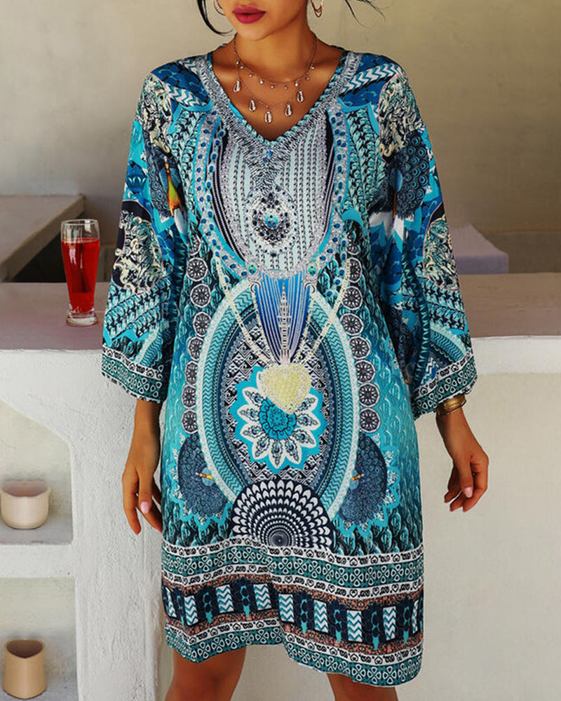 Kerrie™ | Boho Print Dress