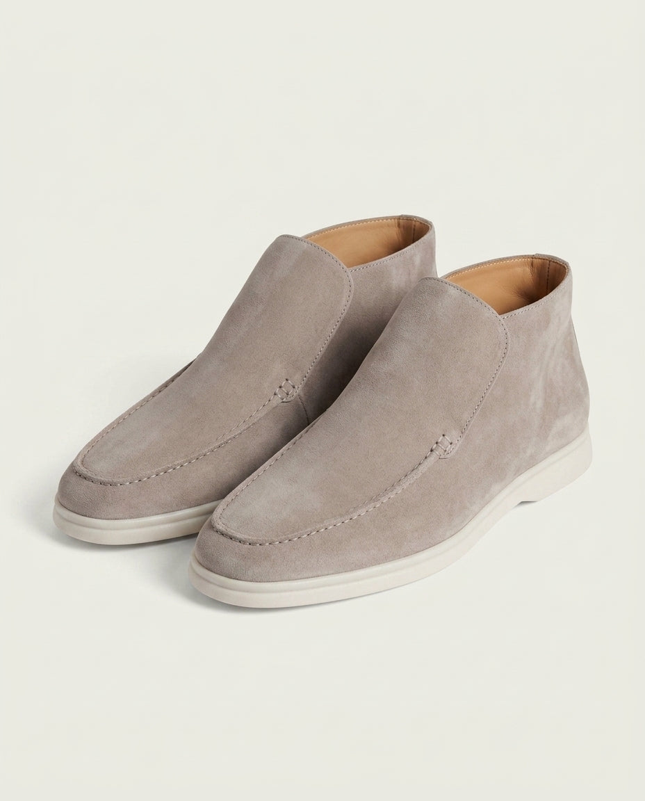 Michael Sydney men's taupe high-top loafer, front view