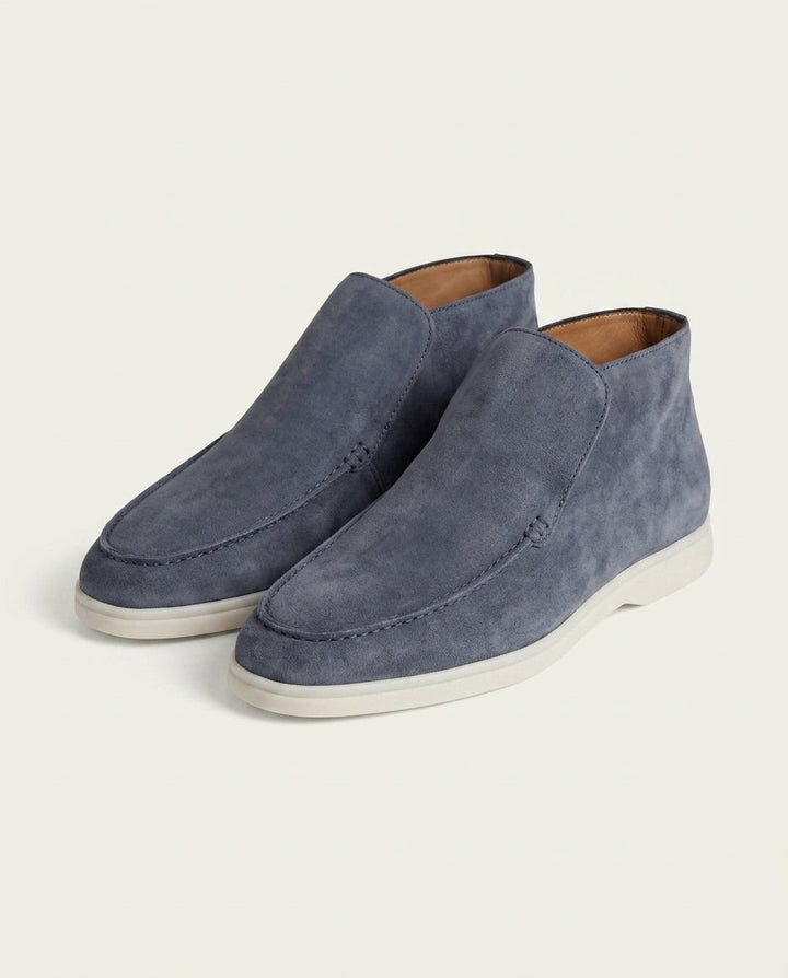 Michael Sydney men's blue high-top loafer, front view