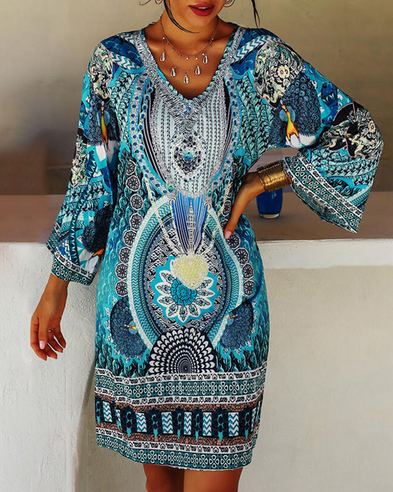 Kerrie™ | Boho Print Dress