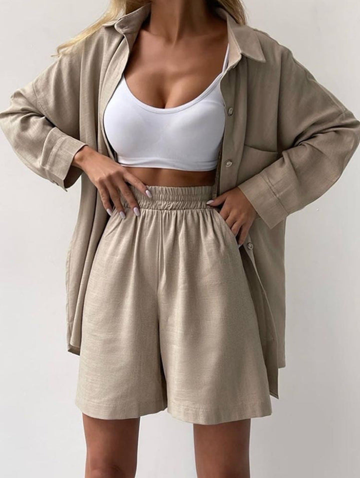 Kathleen™ | Oversized Shirt & Shorts Set