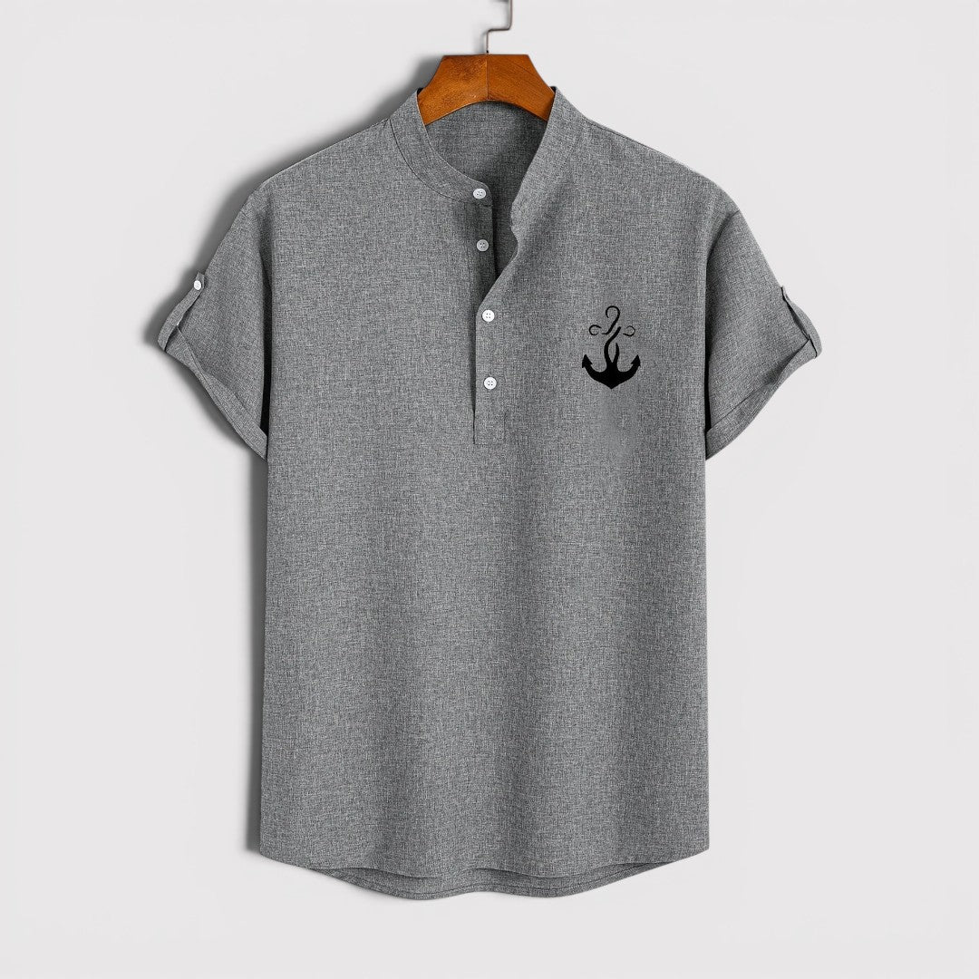 Michael Sydney men's lightweight collared shirt, front view