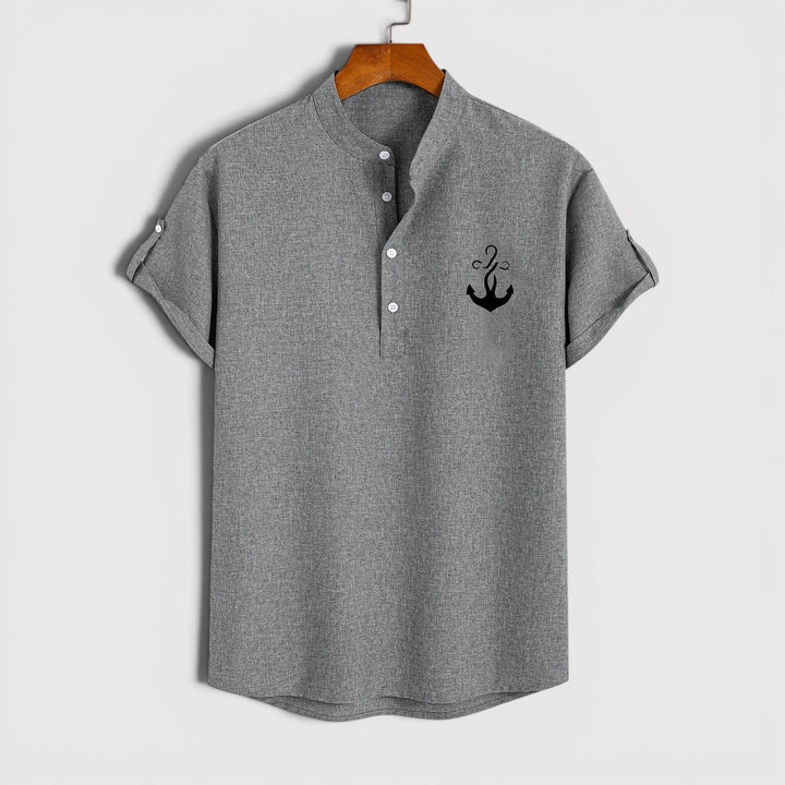 Michael Sydney men's lightweight collared shirt, front view