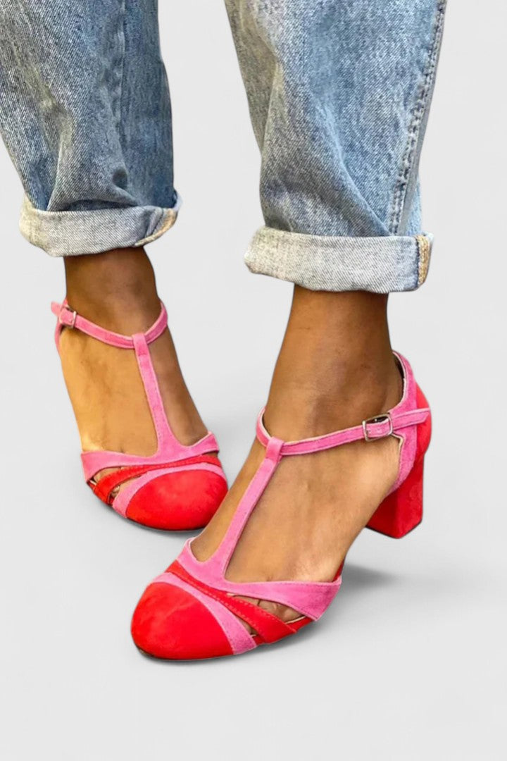 Elizabeth™ | Berry Red Modern Heels