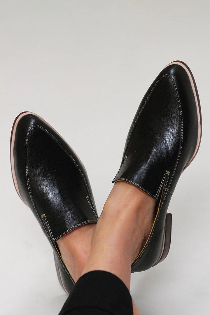Kristen™ | Black Patchwork Loafers