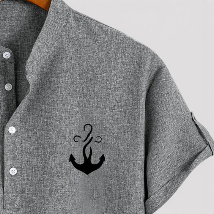 Michael Sydney men's lightweight collared shirt, front view