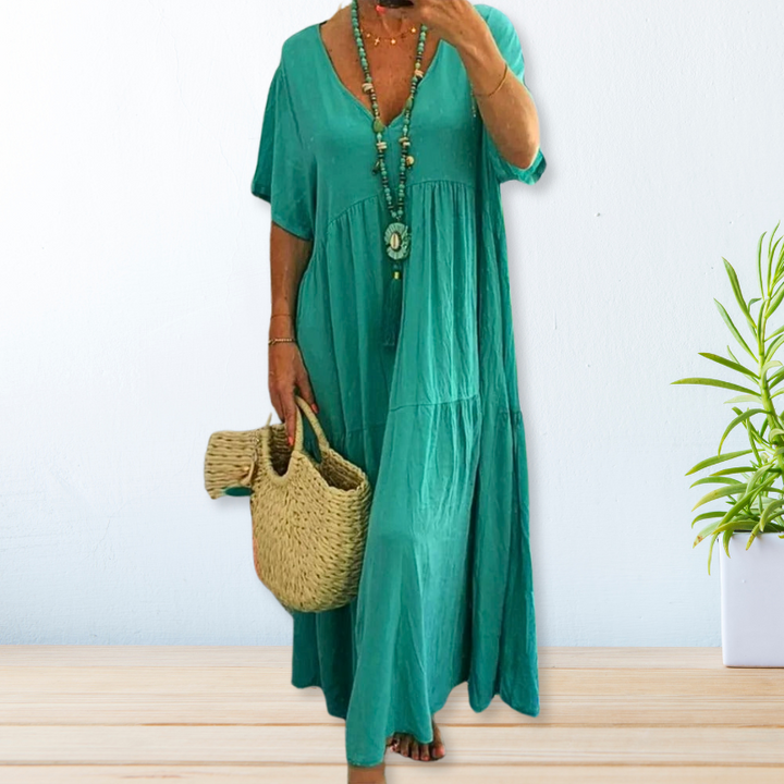 Tanya™ | Relaxed V-Neck Maxi Dress