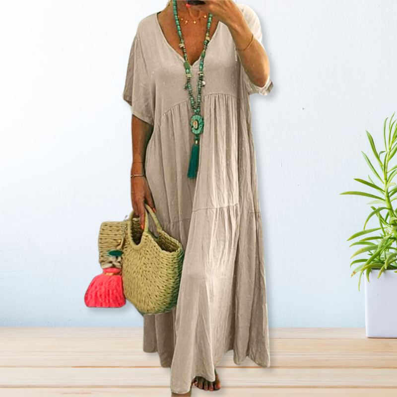 Tanya™ | Relaxed V-Neck Maxi Dress