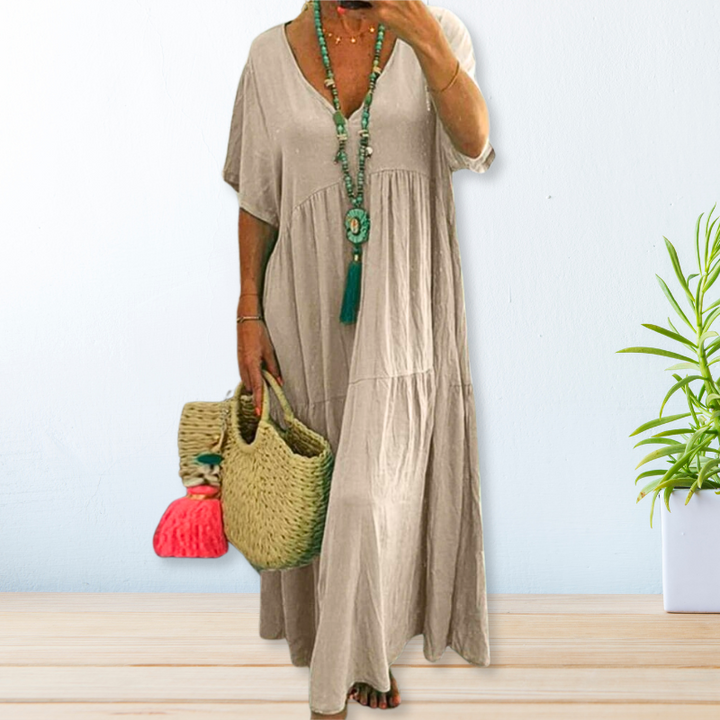 Tanya™ | Relaxed V-Neck Maxi Dress