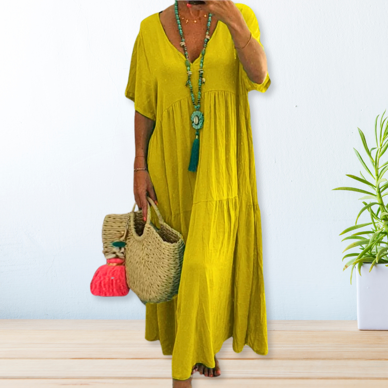 Tanya™ | Relaxed V-Neck Maxi Dress