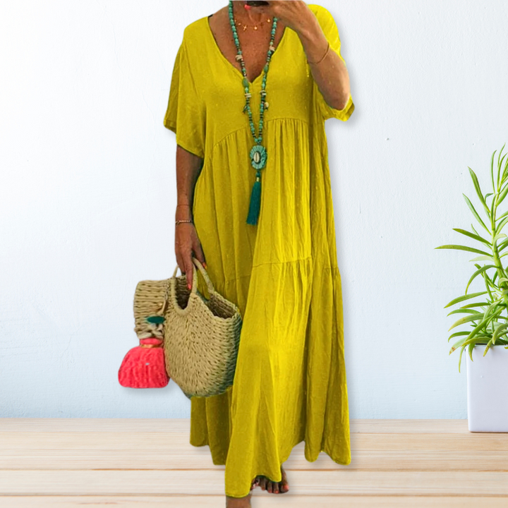 Tanya™ | Relaxed V-Neck Maxi Dress