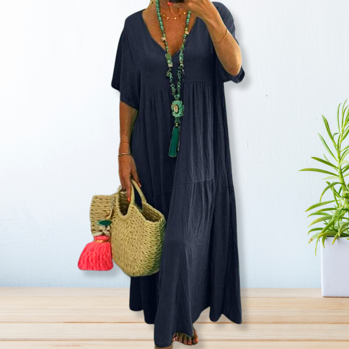 Tanya™ | Relaxed V-Neck Maxi Dress