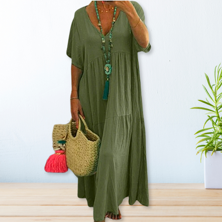 Tanya™ | Relaxed V-Neck Maxi Dress