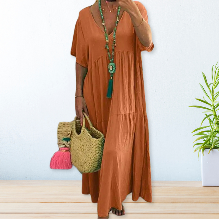 Tanya™ | Relaxed V-Neck Maxi Dress