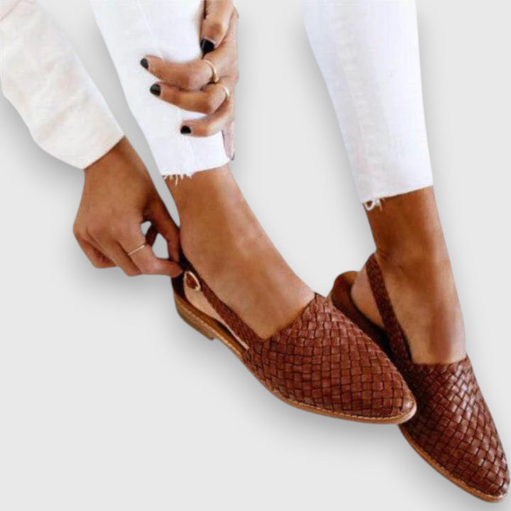 Nora™ | Woven Slingback Flats