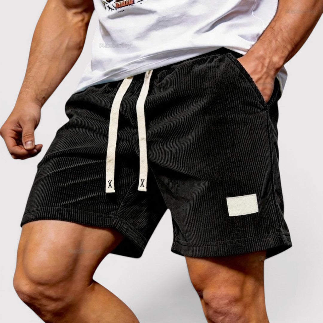 Michael Sydney men's stretch jogging shorts, front view