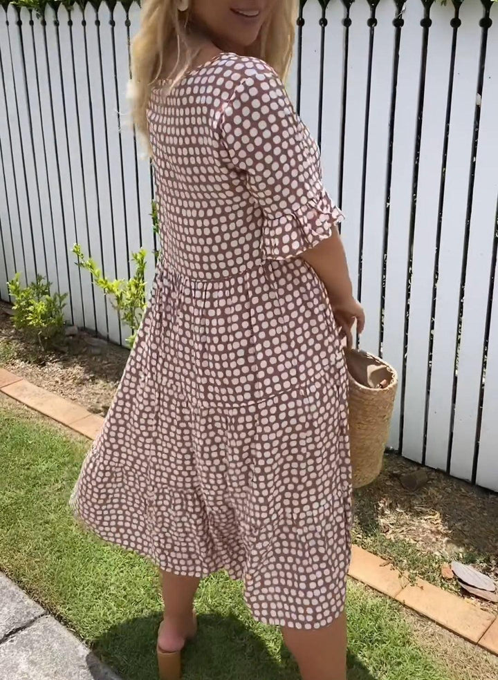 Tammy™ | Short Sleeve Midi Dress