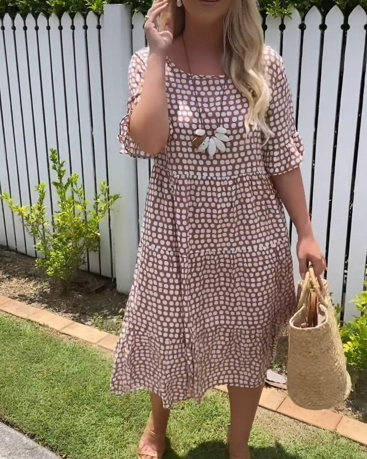 Natalie™ | Polka Dot Midi Dress