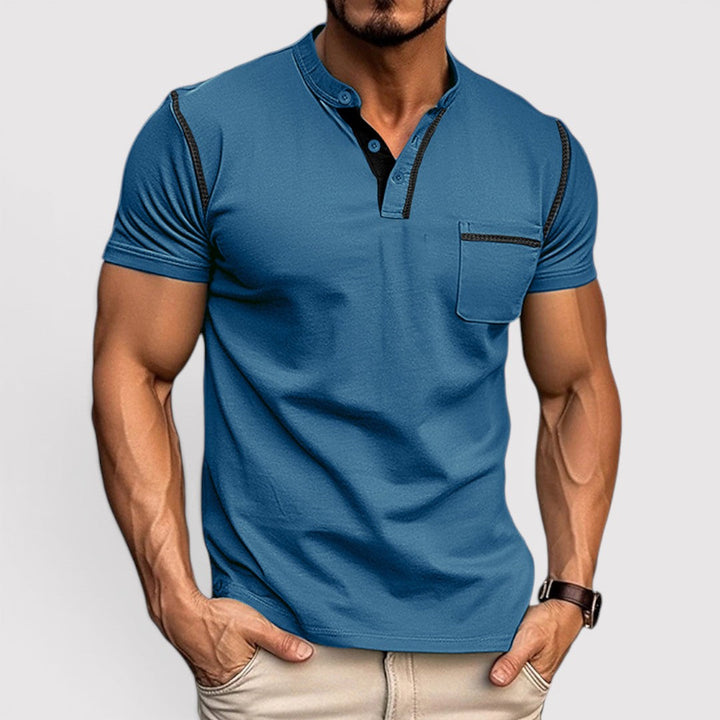Michael Sydney men's t-shirt with chest pocket, front view