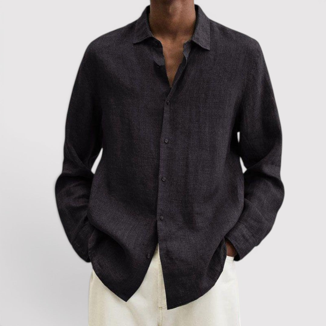 Michael Sydney men's breathable long sleeve shirt, front view
