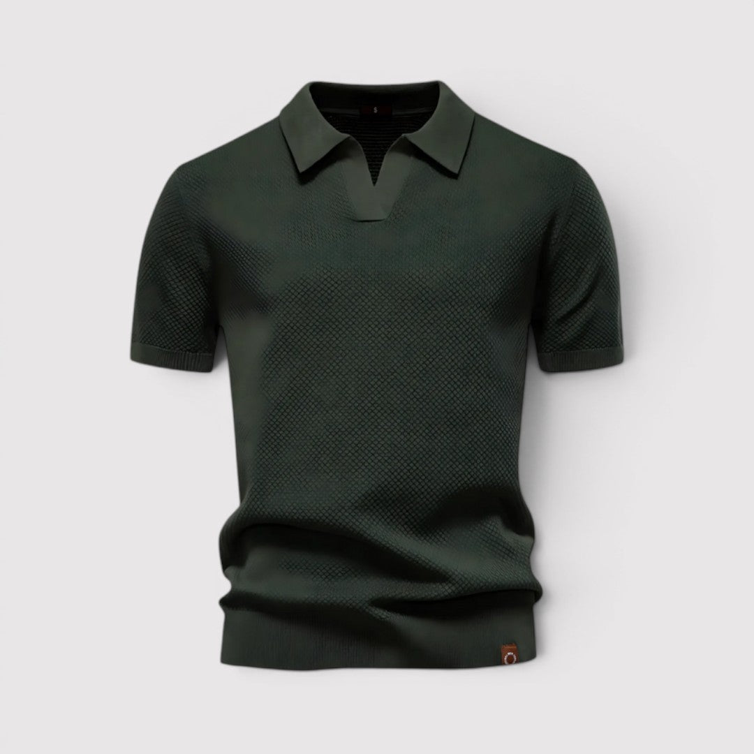 Michael Sydney men's Polo shirt without placket, front view