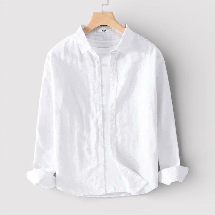 Michael Sydney men's shirt with roll-up sleeves, front view