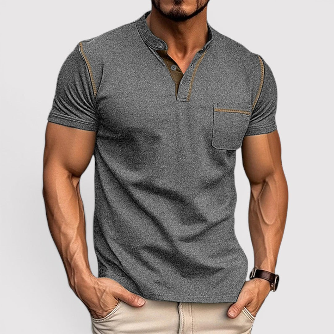 Michael Sydney men's t-shirt with chest pocket, front view