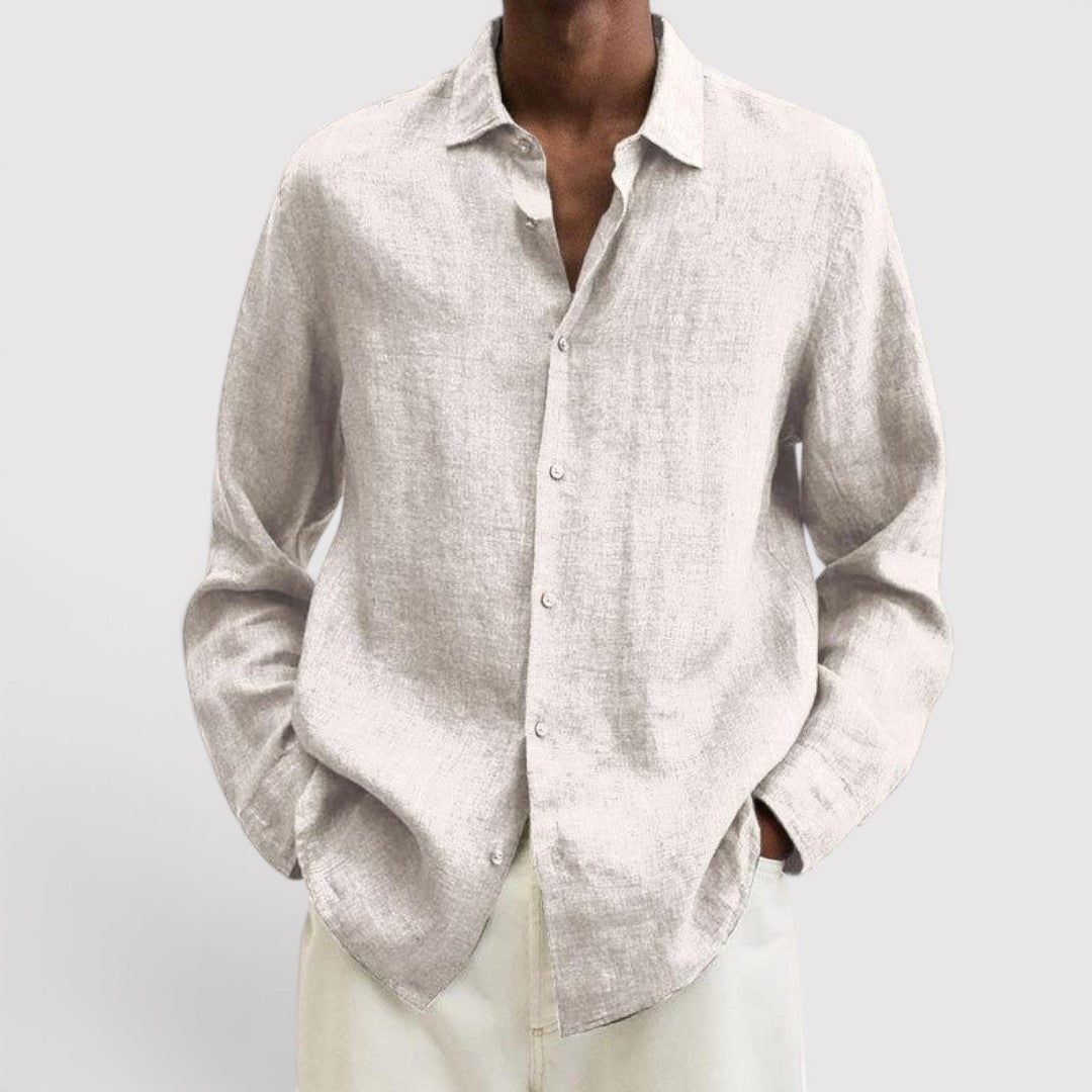 Michael Sydney men's breathable long sleeve shirt, front view