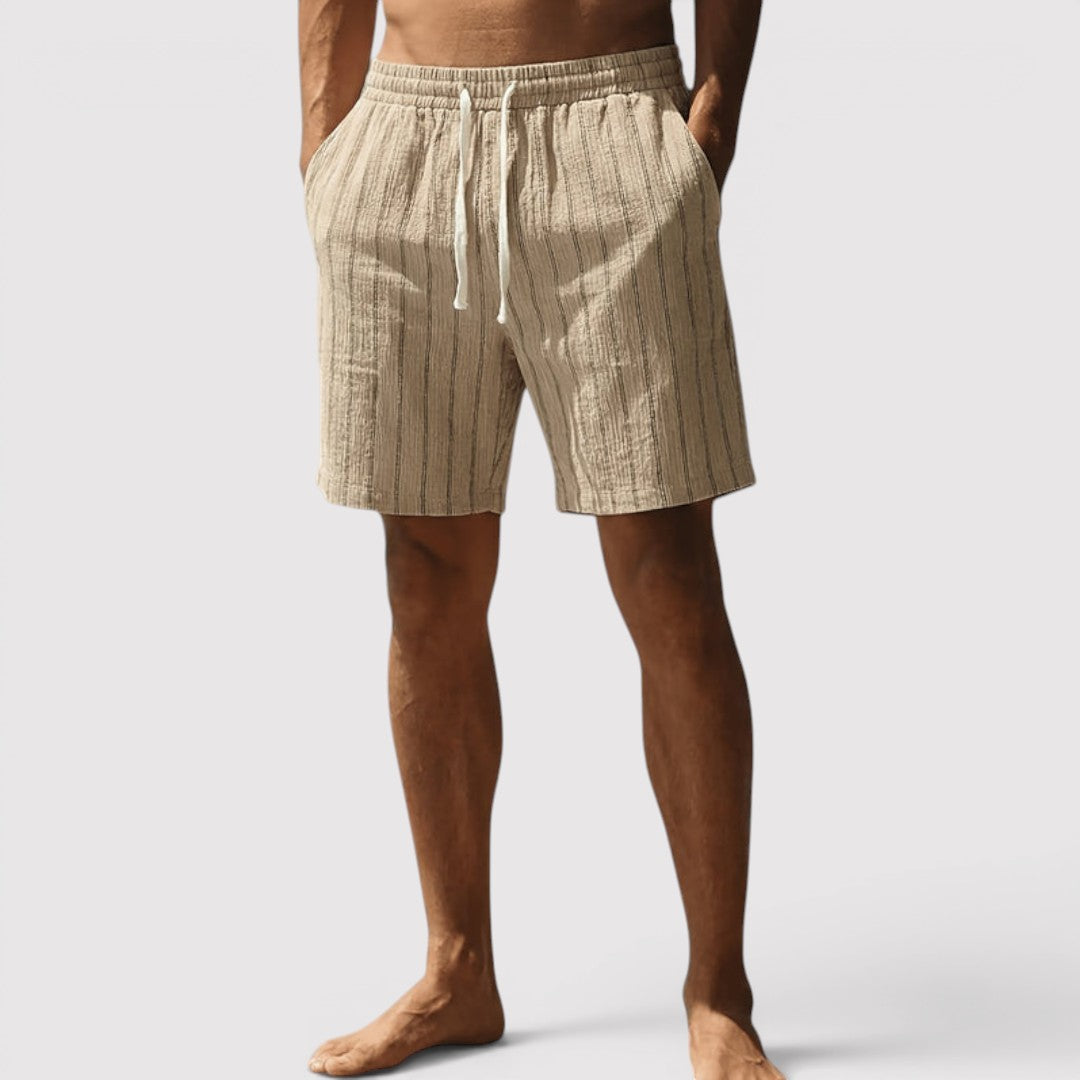 Michael Sydney men's striped shorts, front view