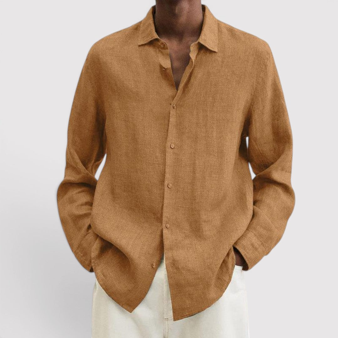 Michael Sydney men's breathable long sleeve shirt, front view