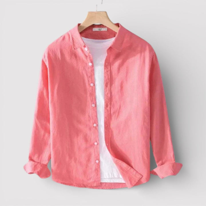 Michael Sydney men's shirt with roll-up sleeves, front view