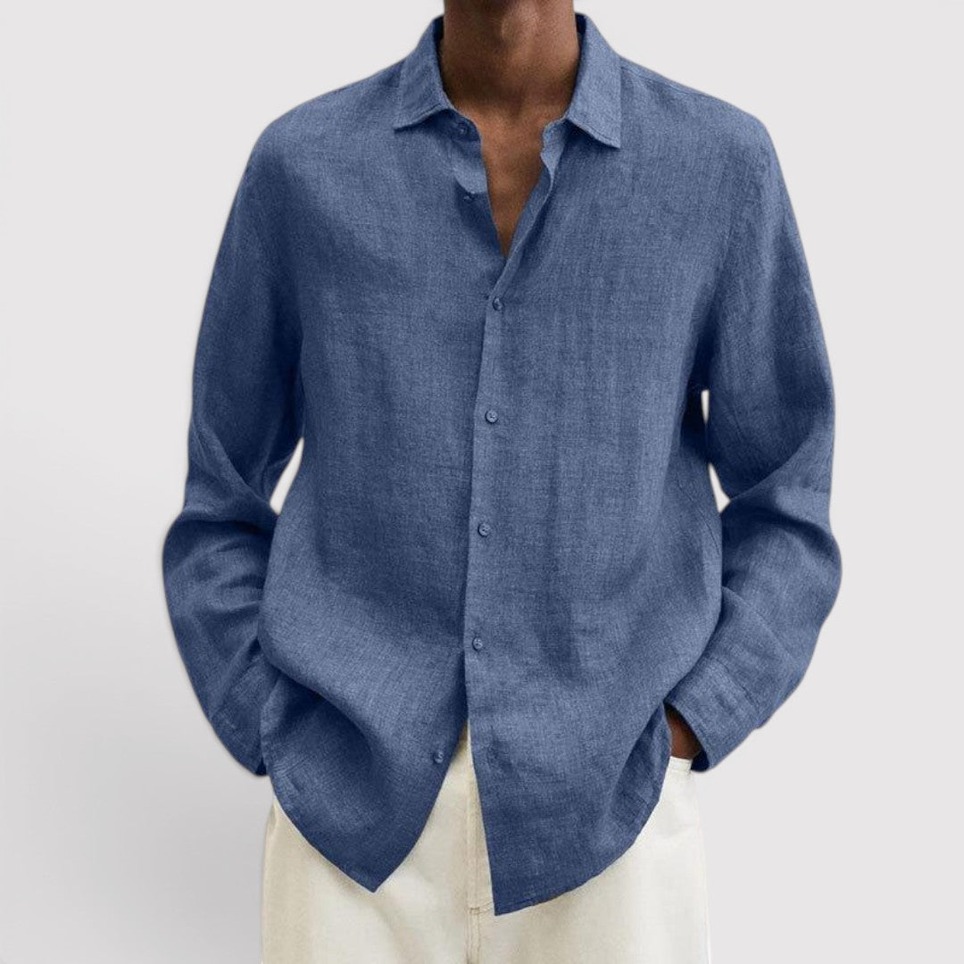 Michael Sydney men's breathable long sleeve shirt, front view