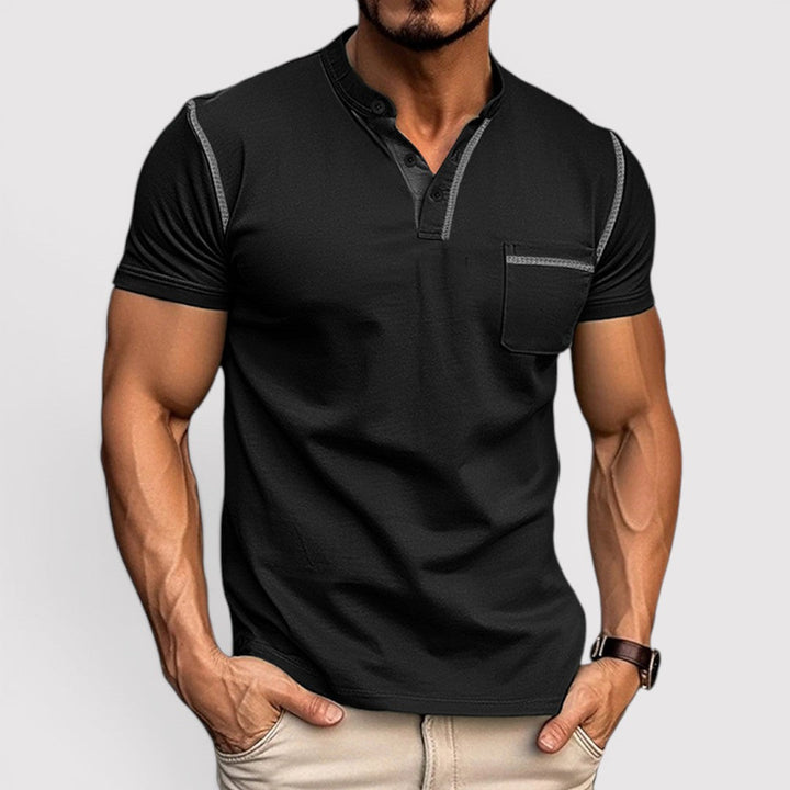 Michael Sydney men's t-shirt with chest pocket, front view