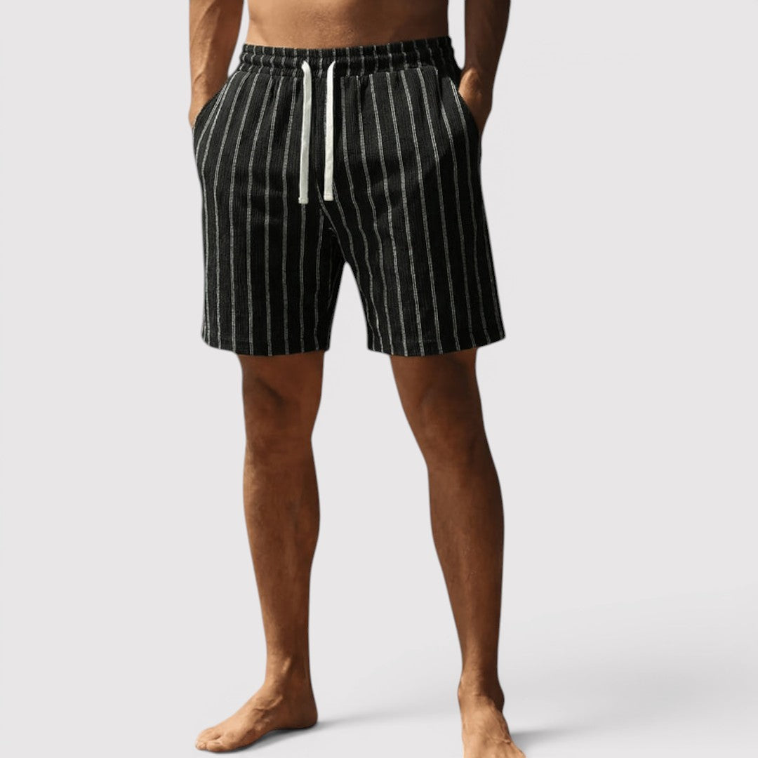 Michael Sydney men's striped shorts, front view