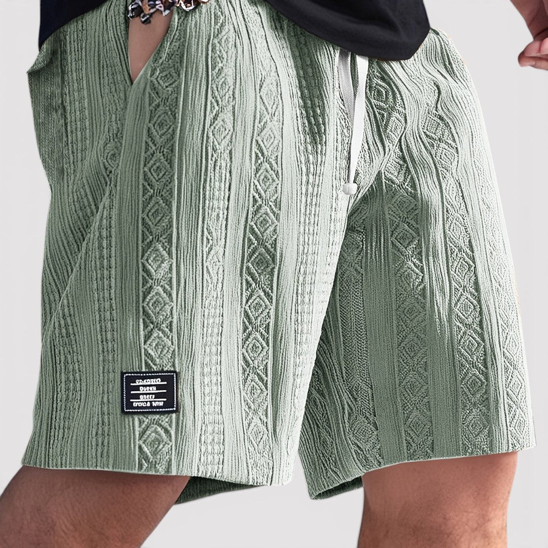 Michael Sydney men's knit shorts, front view