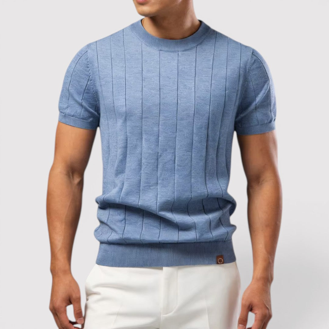 Michael Sydney men's knit tee, front view
