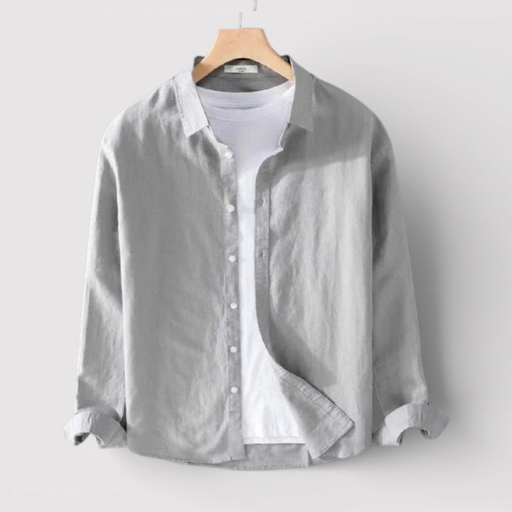 Michael Sydney men's shirt with roll-up sleeves, front view