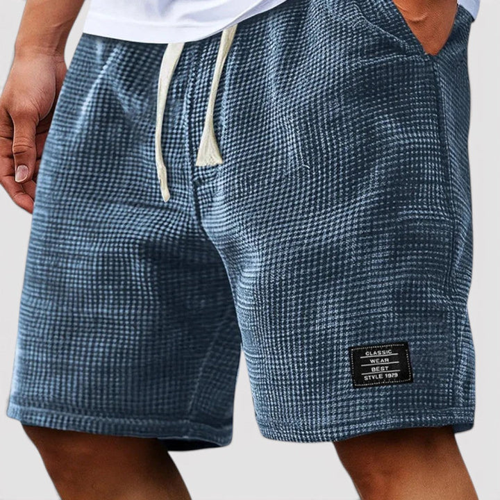 Michael Sydney men's honeycomb textured shorts, front view