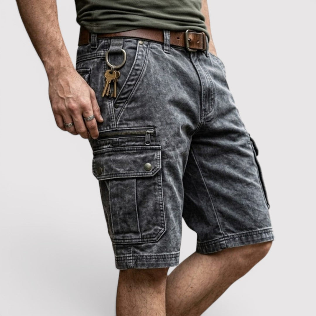 Michael Sydney men's cargo shorts, front view