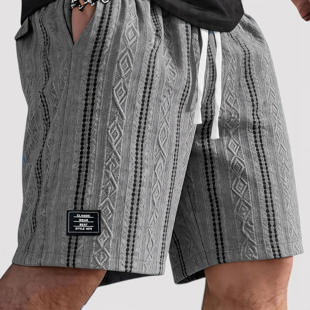Michael Sydney men's knit shorts, front view