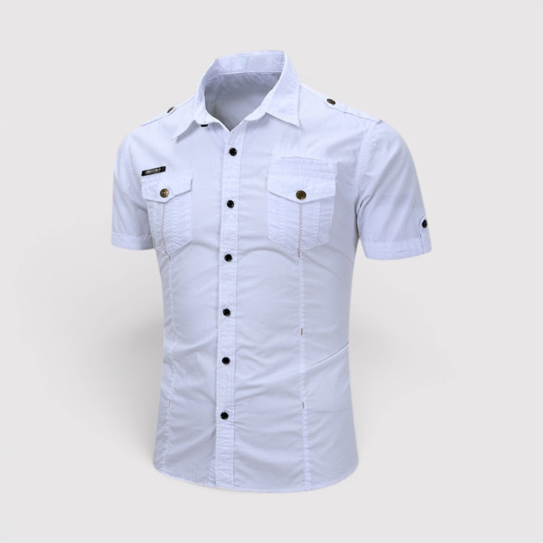 Michael Sydney men's utility shirt, front view