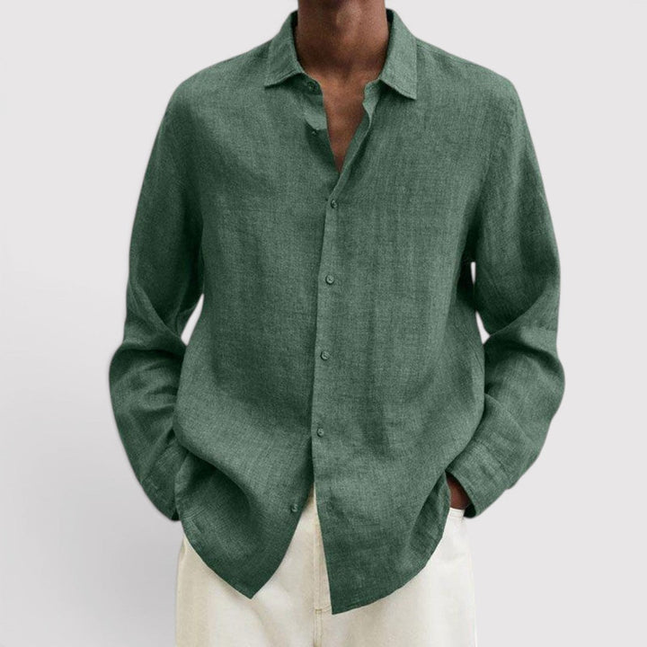 Michael Sydney men's breathable long sleeve shirt, front view