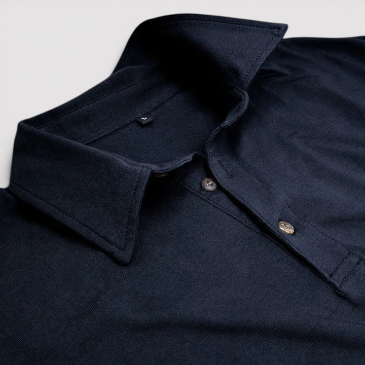 Michael Sydney men's long sleeve polo shirt, front view
