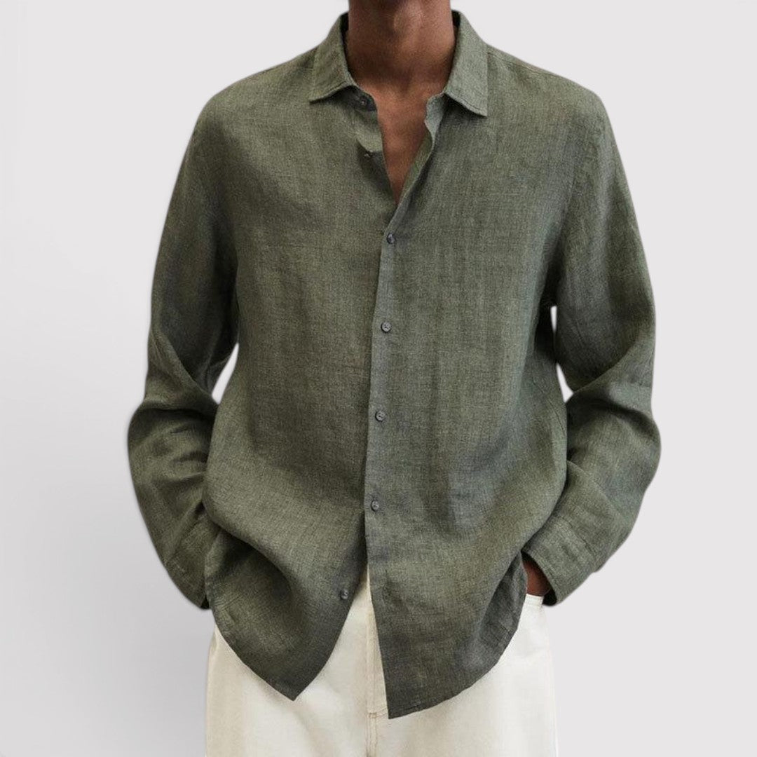 Michael Sydney men's breathable long sleeve shirt, front view
