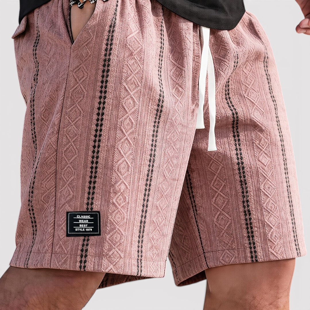 Michael Sydney men's knit shorts, front view