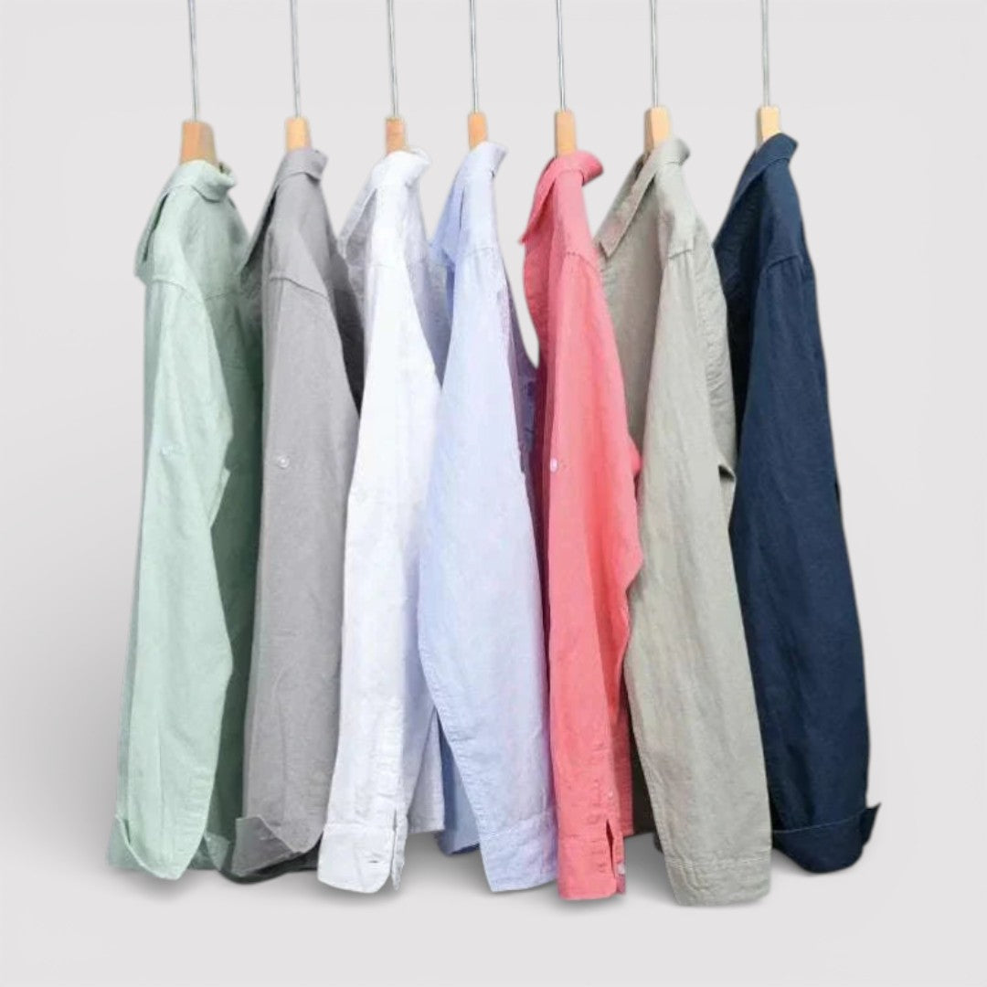 Michael Sydney men's shirt with roll-up sleeves, front view
