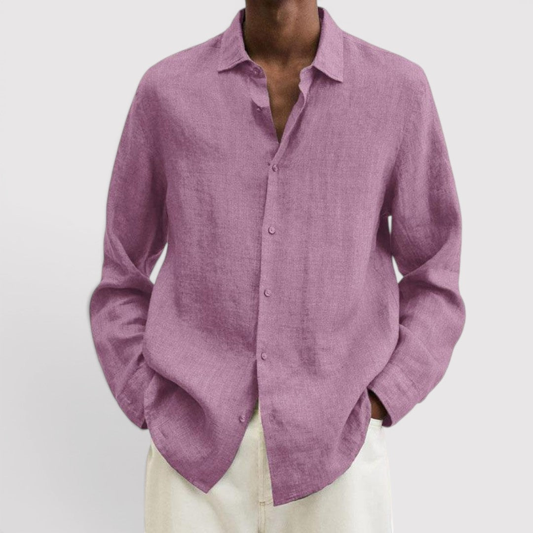 Michael Sydney men's breathable long sleeve shirt, front view